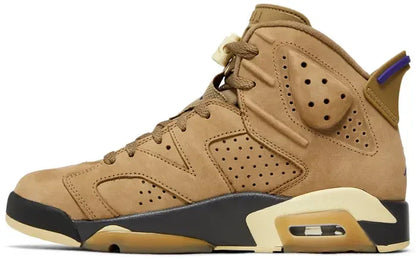 Men's Air Jordan 6 Brown Kelp Shoes
