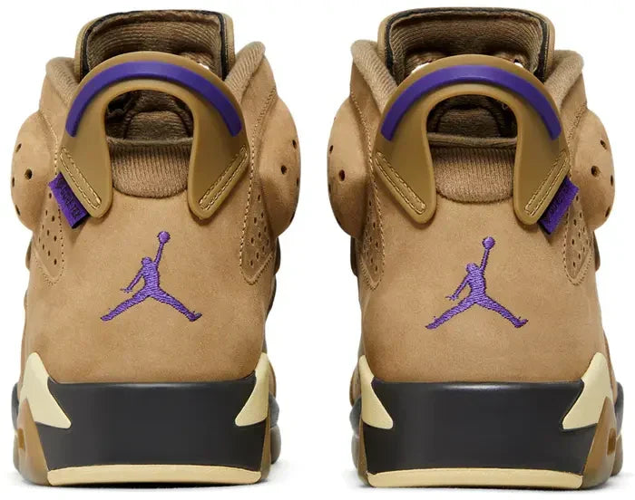 Men's Air Jordan 6 Brown Kelp Shoes