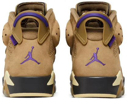 Men's Air Jordan 6 Brown Kelp Shoes