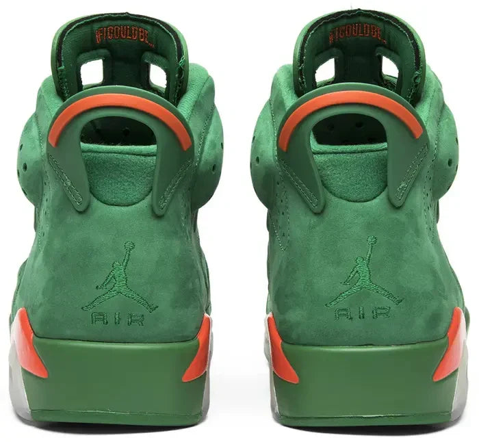 Men's Air Jordan 6 Green Suede Gatorade Shoes