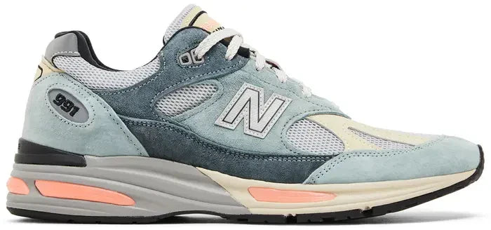Men's New Balance 991v2 'Silver Blue Turbulence' Shoes