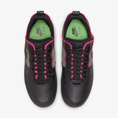 Men's Nike Air Force 1 Black Neon Shoes