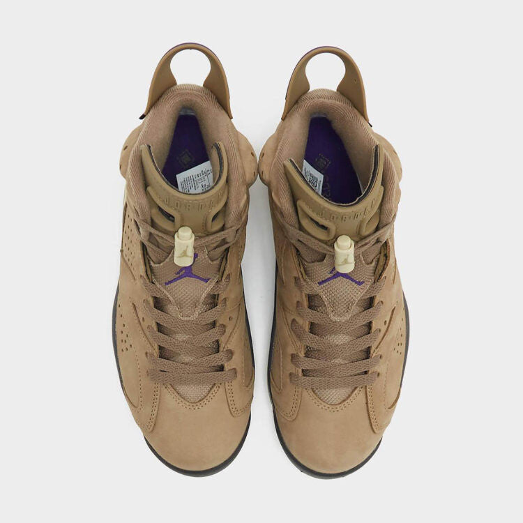 Men's Air Jordan 6 Brown Kelp Shoes