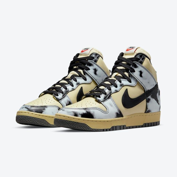 Men's Nike Dunk High Black Acid Wash Shoes