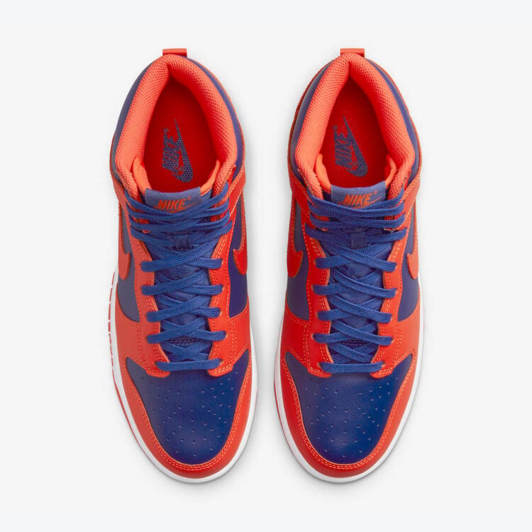 Men's Nike Dunk High Blue And Orange Shoes