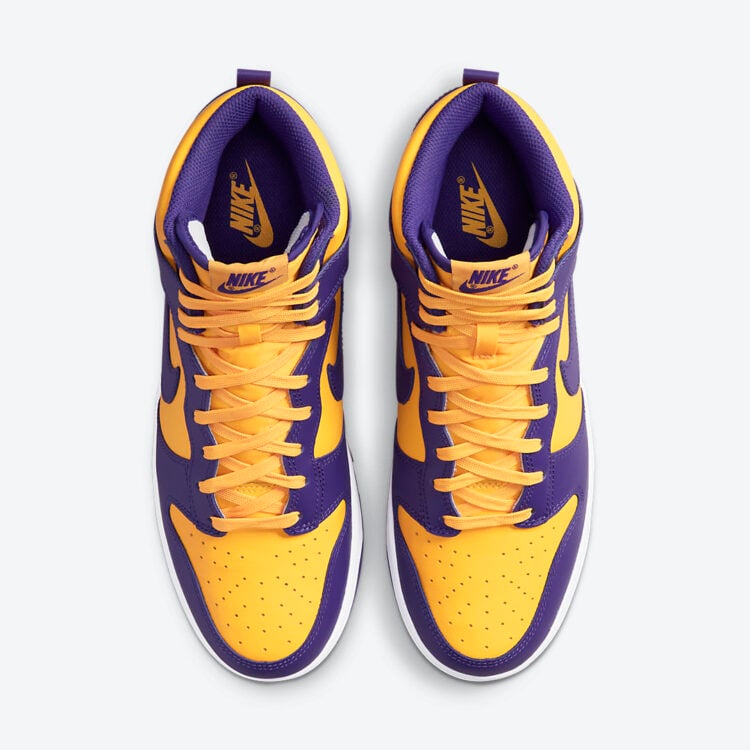 Men's Nike Dunk High Lakers Shoes
