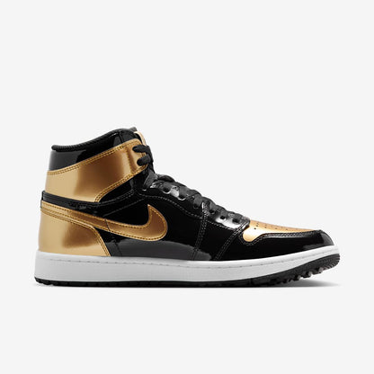 Men's Air Jordan 1 High Golf 'Metallic Gold' Shoes