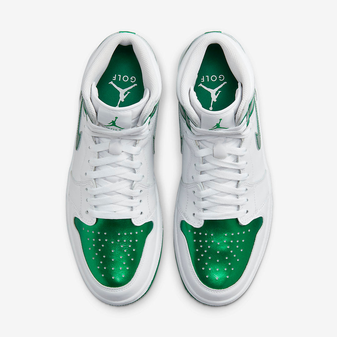 Men's Air Jordan 1 High Golf 'Metallic Green' Shoes