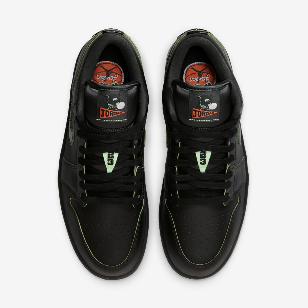 Men's Air Jordan 1 Low 'Black Cat Mascot' Shoes