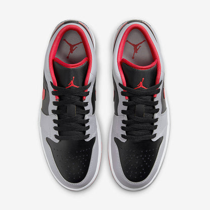 Men's Air Jordan 1 Low 'Black Cement Fire Red' Shoes
