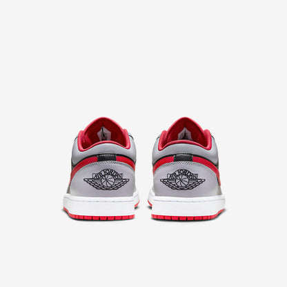 Men's Air Jordan 1 Low 'Black Cement Fire Red' Shoes