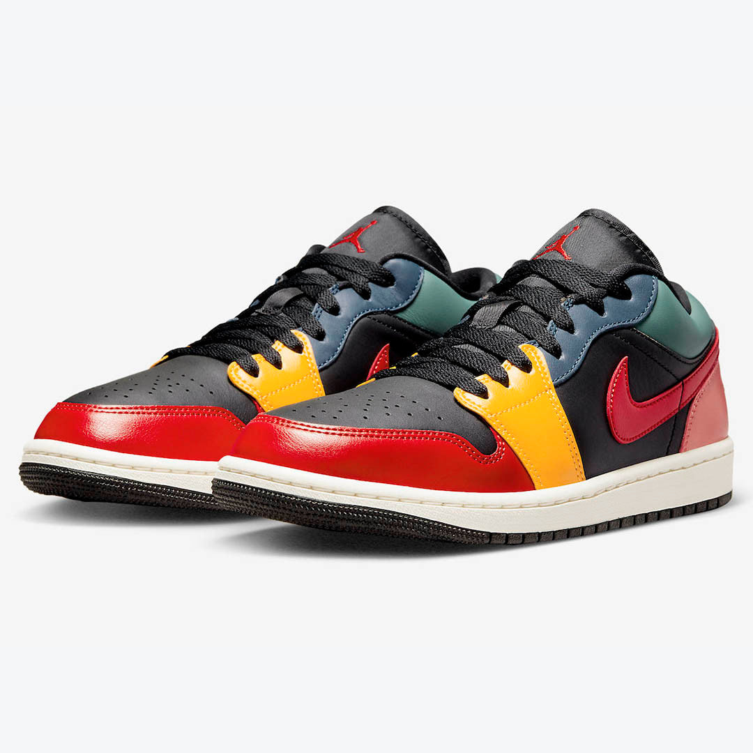 Men's Air Jordan 1 Low 'Black Multi' Shoes