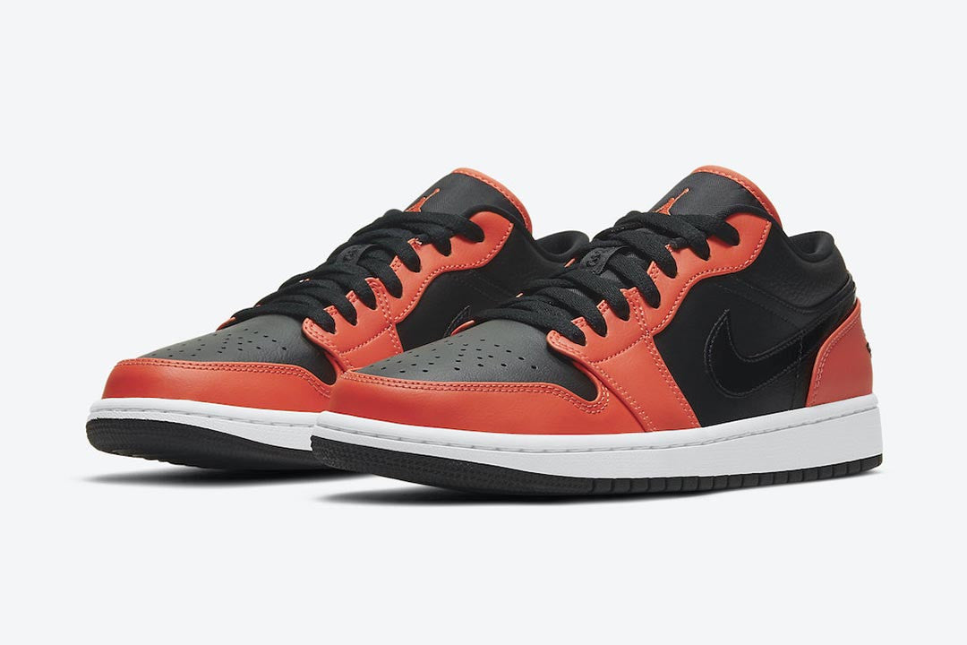 Men's Air Jordan 1 Low 'Black Orange' Shoes