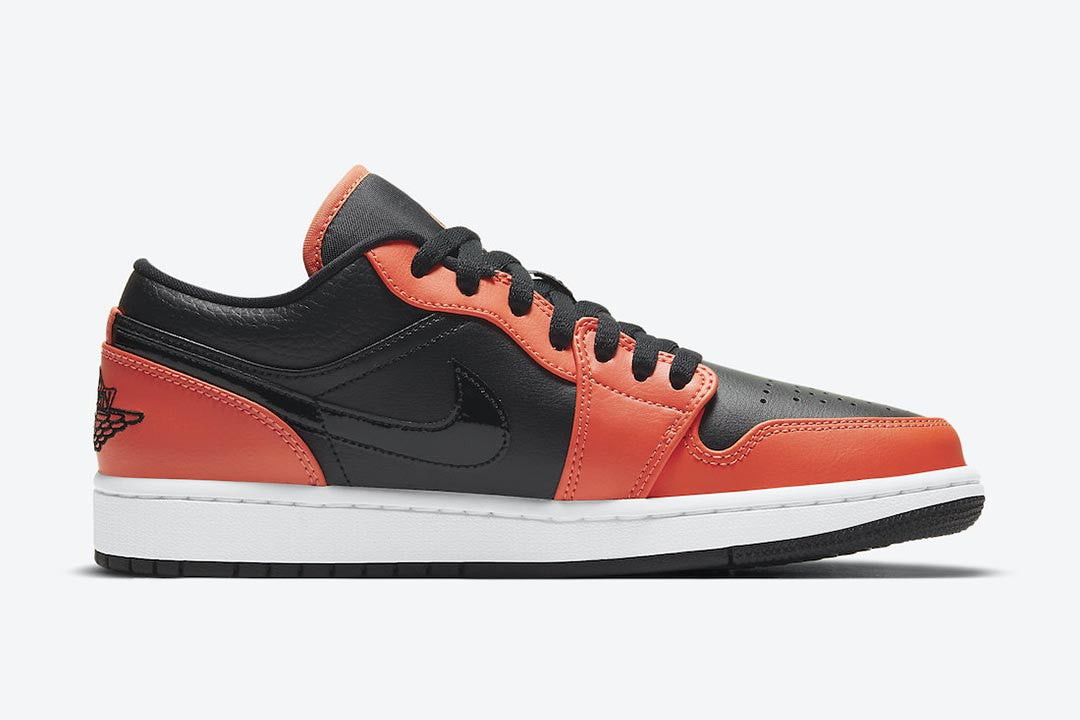 Men's Air Jordan 1 Low 'Black Orange' Shoes
