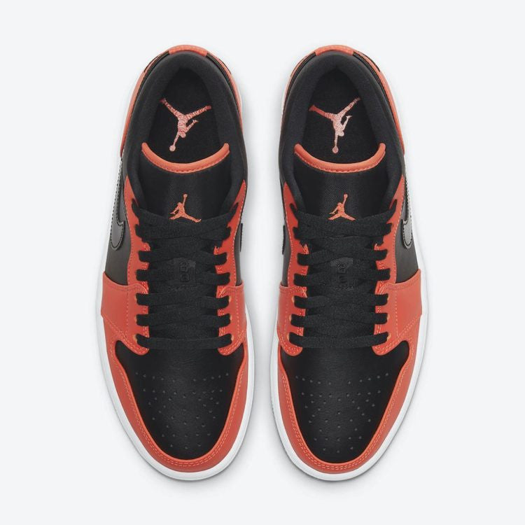 Men's Air Jordan 1 Low 'Black Orange' Shoes