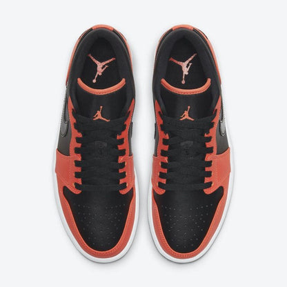 Men's Air Jordan 1 Low 'Black Orange' Shoes