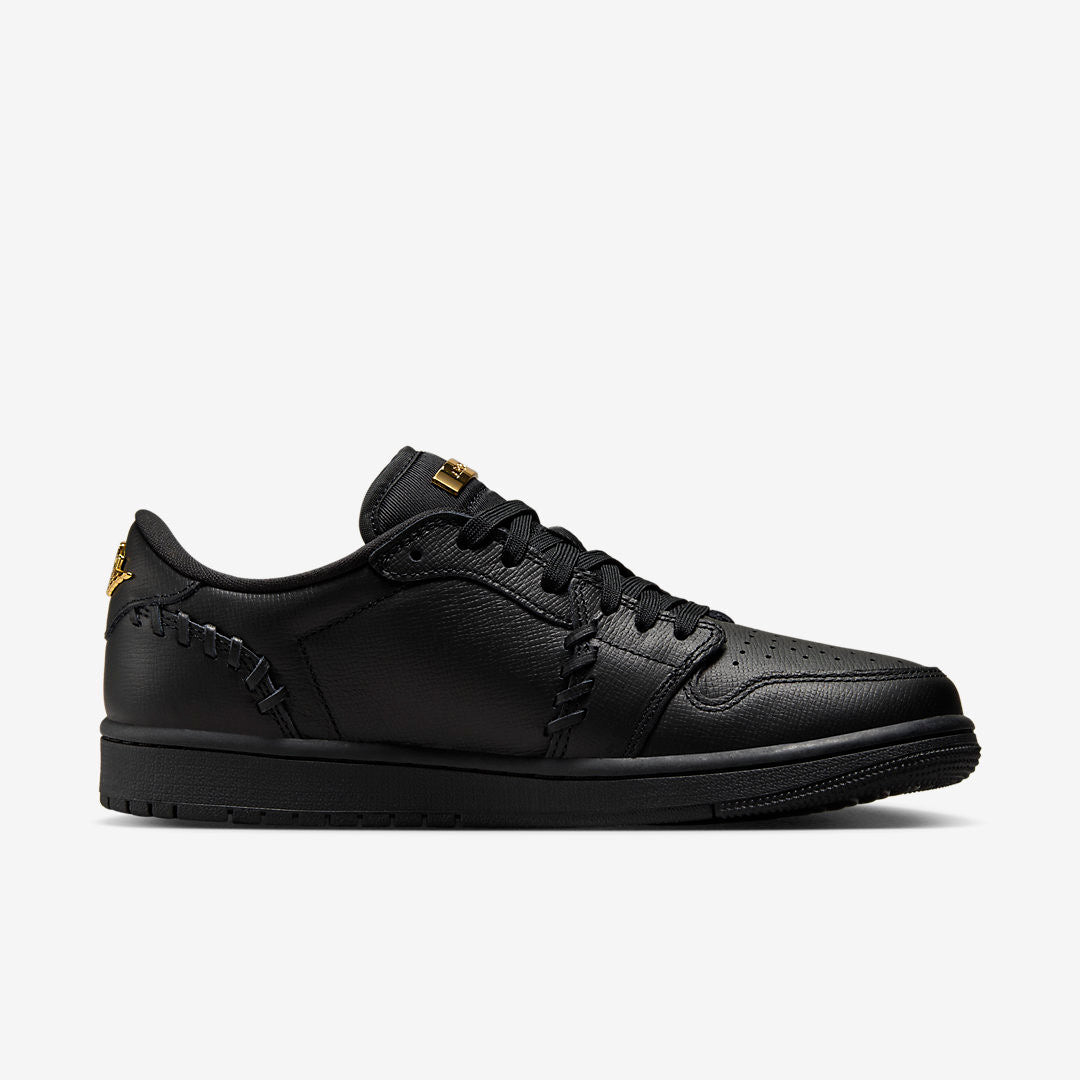 Men's Air Jordan 1 Low 'Black Metallic Gold' Shoes