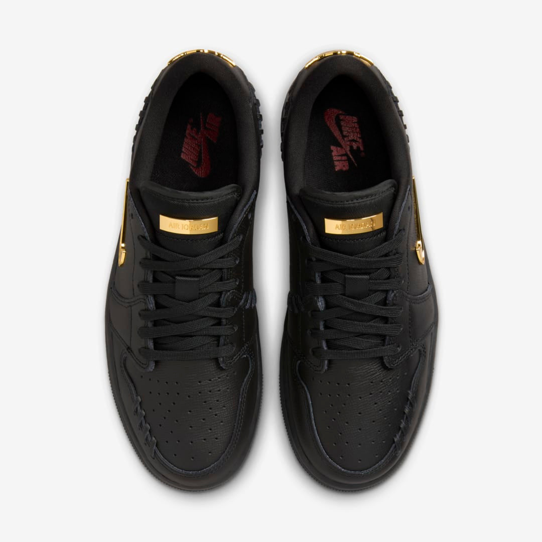 Men's Air Jordan 1 Low 'Black Metallic Gold' Shoes