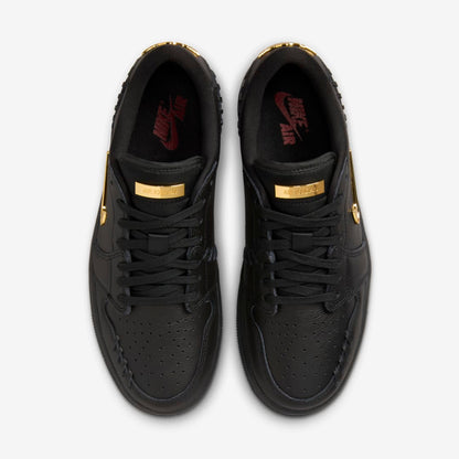 Men's Air Jordan 1 Low 'Black Metallic Gold' Shoes