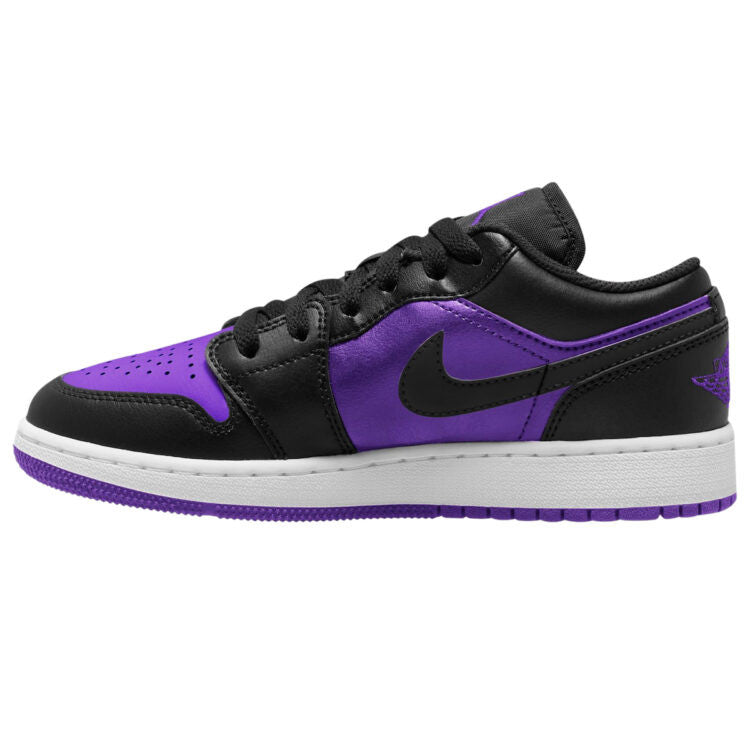 Men's Air Jordan 1 Low 'Black Purple' Shoes