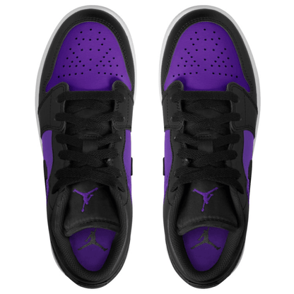 Men's Air Jordan 1 Low 'Black Purple' Shoes