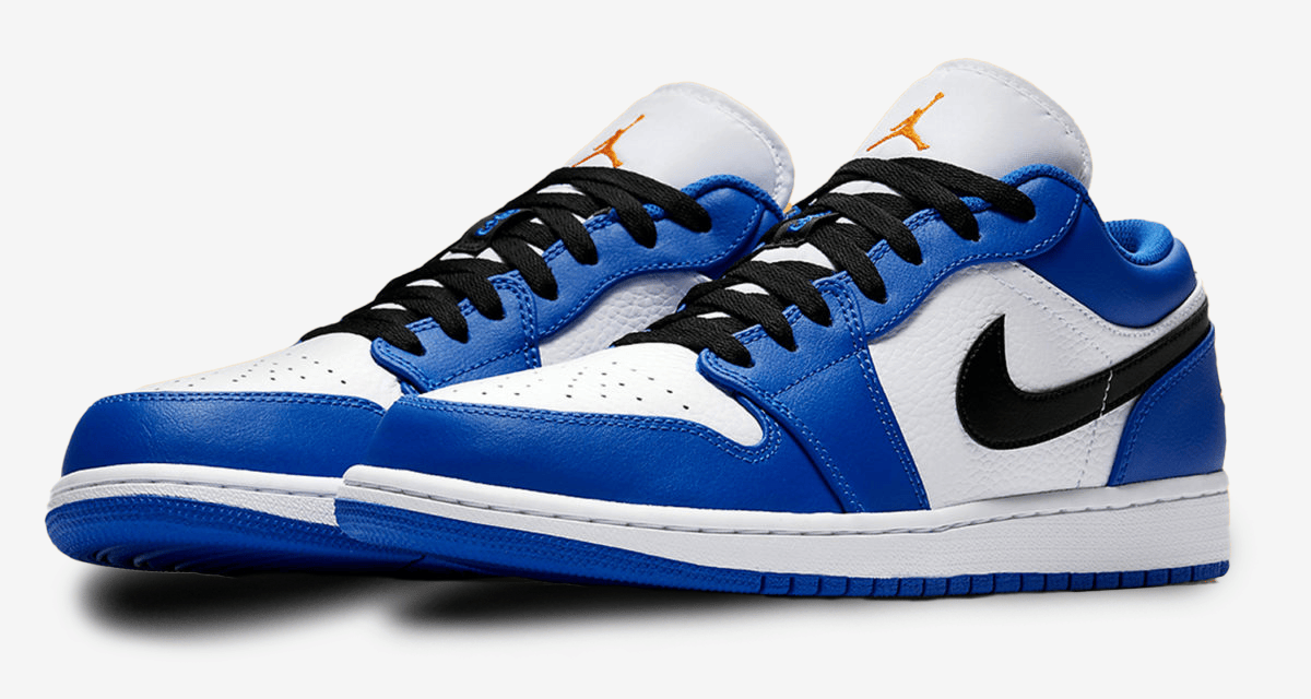 Men's Air Jordan 1 Low 'Blue Orange' Shoes