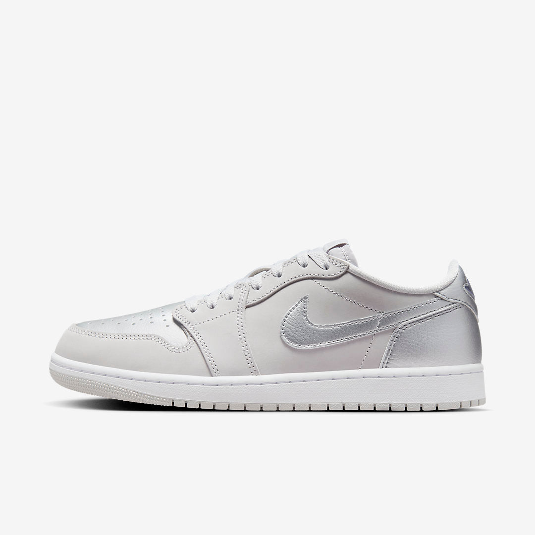 Men's Air Jordan 1 Low 'Metallic Silver' Shoes
