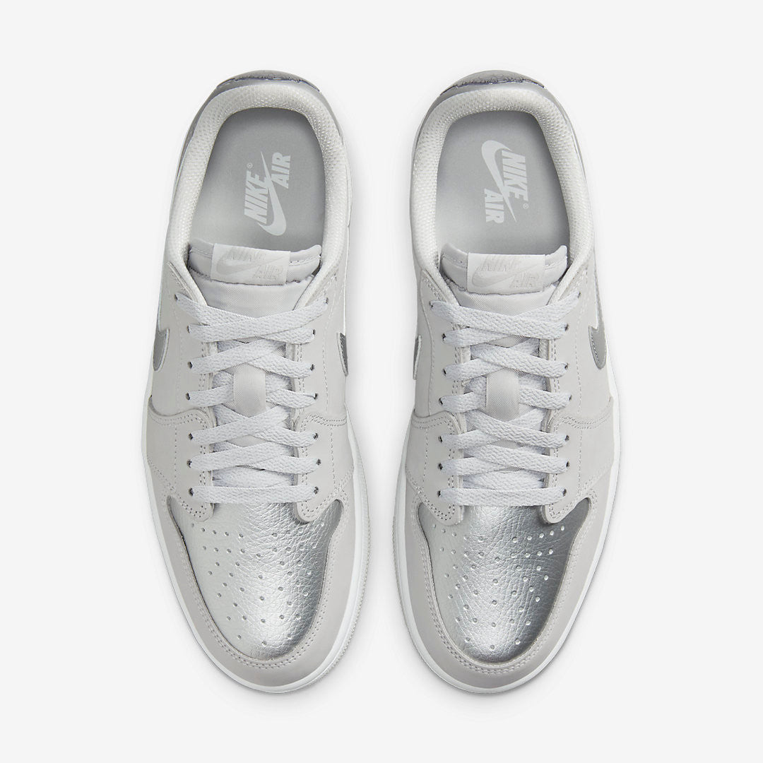Men's Air Jordan 1 Low 'Metallic Silver' Shoes