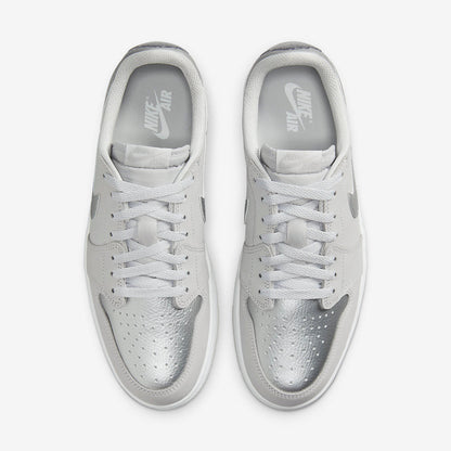 Men's Air Jordan 1 Low 'Metallic Silver' Shoes