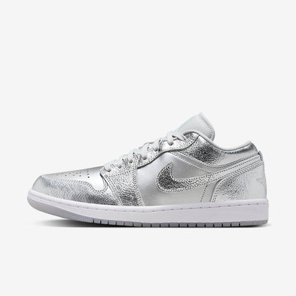 Men's Air Jordan 1 Low 'Metallic Silver' Shoes