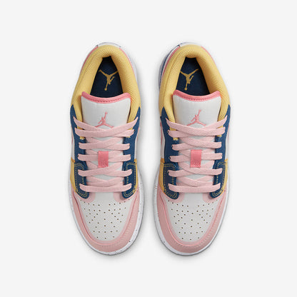 Men's Air Jordan 1 Low ' Navy Pink' Shoes