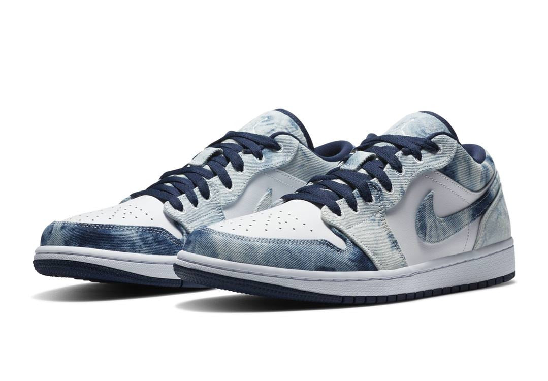 Men's Air Jordan 1 Low 'Washed Denim' Shoes