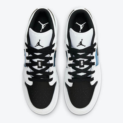 Men's Air Jordan 1 Low 'White Black-Metallic Gold' Shoes