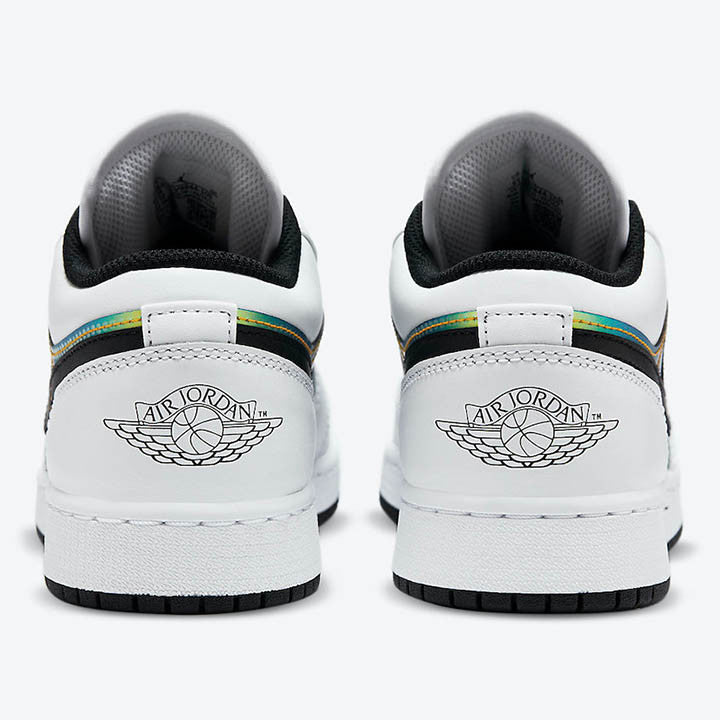Men's Air Jordan 1 Low 'White Black-Metallic Gold' Shoes