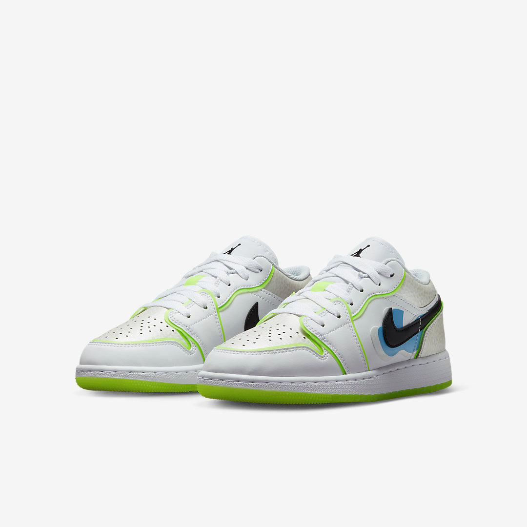Men's Air Jordan 1 Low 'White Black-Platinum Tint' Shoes