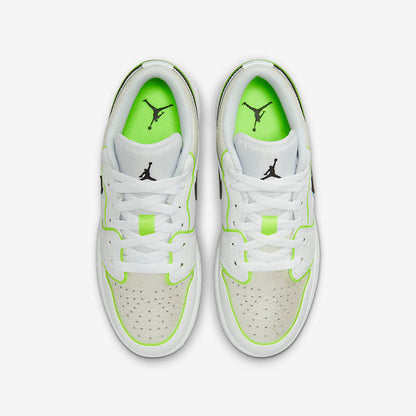 Men's Air Jordan 1 Low 'White Black-Platinum Tint' Shoes