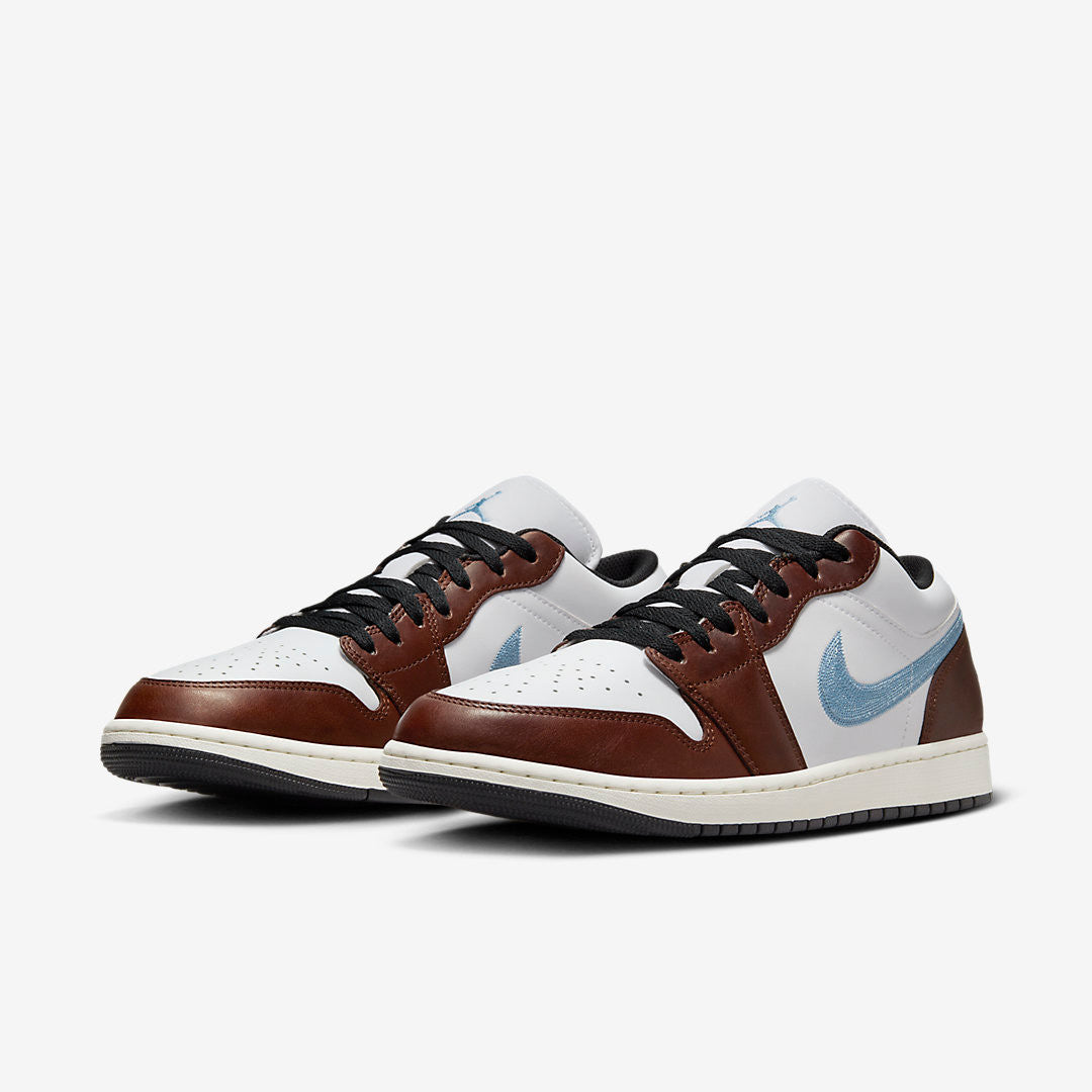 Men's Air Jordan 1 Low 'White Black Sail' Shoes