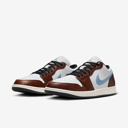 Men's Air Jordan 1 Low 'White Black Sail' Shoes