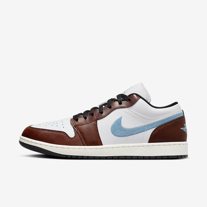 Men's Air Jordan 1 Low 'White Black Sail' Shoes