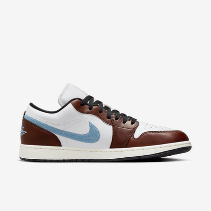 Men's Air Jordan 1 Low 'White Black Sail' Shoes