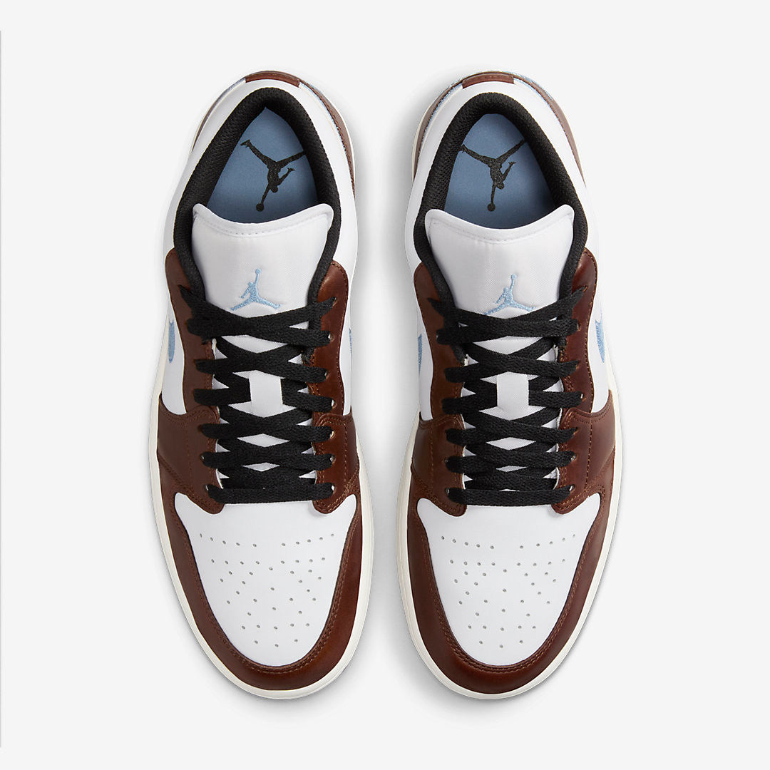 Men's Air Jordan 1 Low 'White Black Sail' Shoes