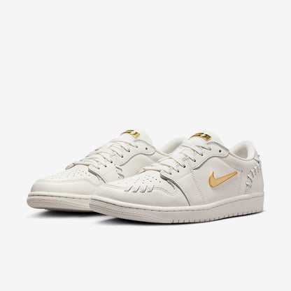 Men's Air Jordan 1 Low 'White Metallic Gold' Shoes