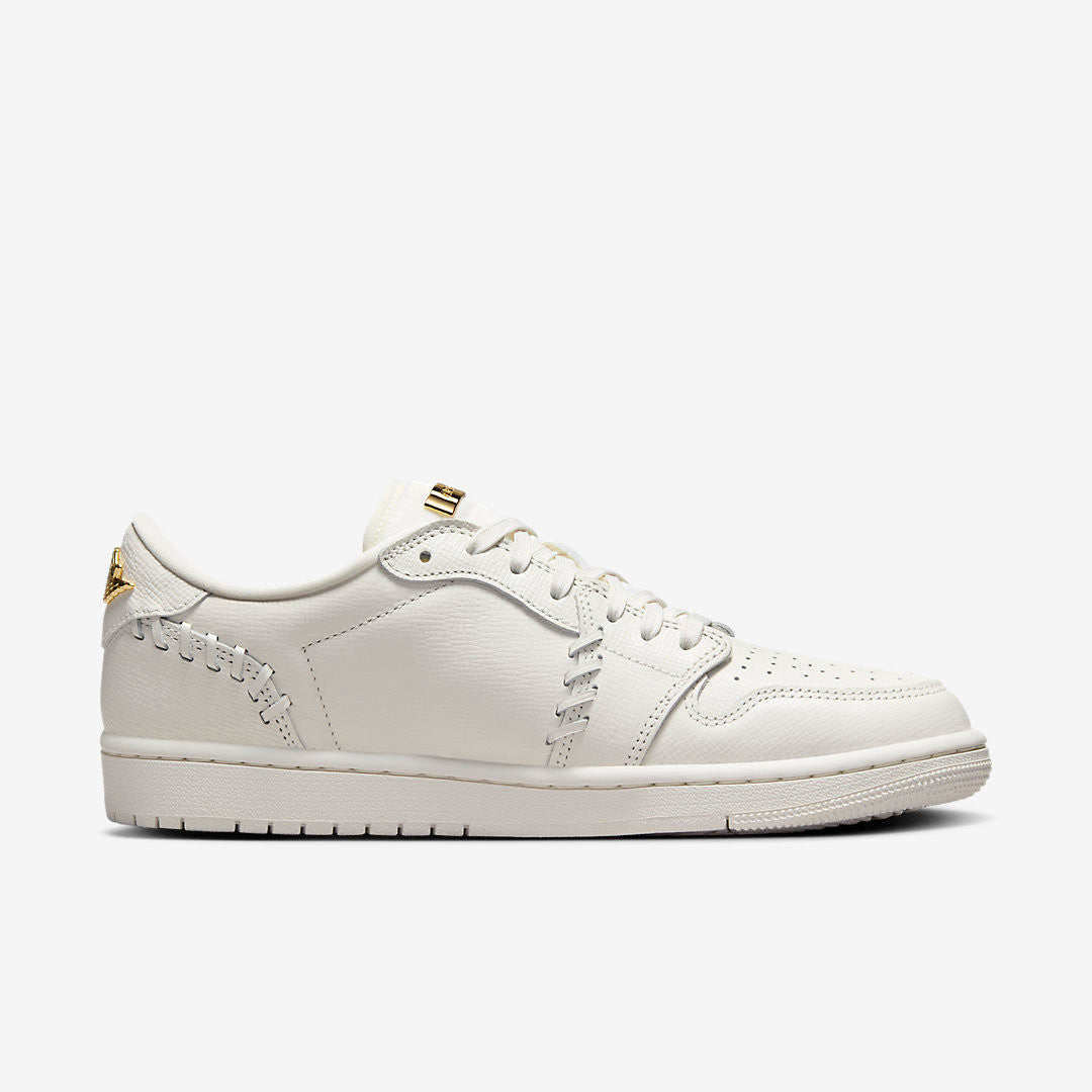 Men's Air Jordan 1 Low 'White Metallic Gold' Shoes