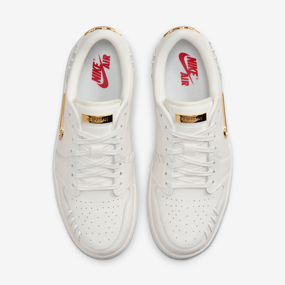 Men's Air Jordan 1 Low 'White Metallic Gold' Shoes