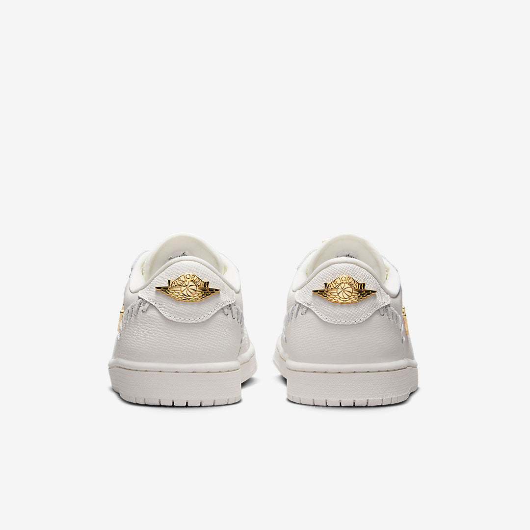 Men's Air Jordan 1 Low 'White Metallic Gold' Shoes