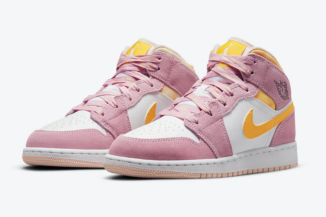 Men's Air Jordan 1 Mid 'Arctic Pink' Shoes
