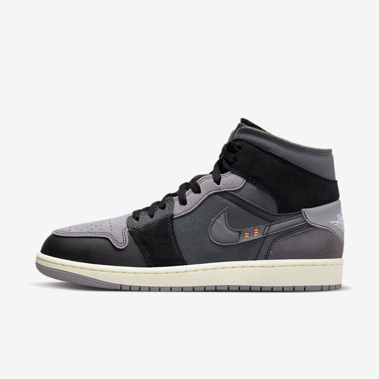 Men's Air Jordan 1 Mid 'Black' Shoes