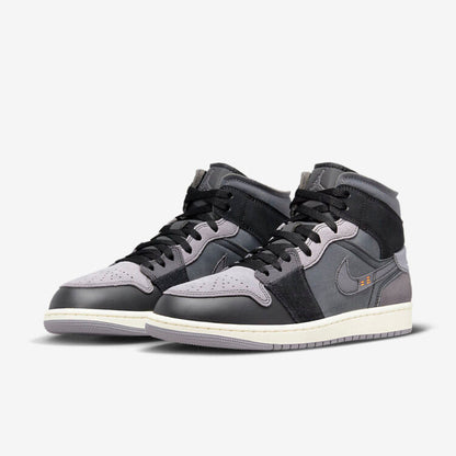 Men's Air Jordan 1 Mid 'Black' Shoes