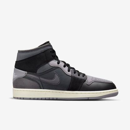 Men's Air Jordan 1 Mid 'Black' Shoes