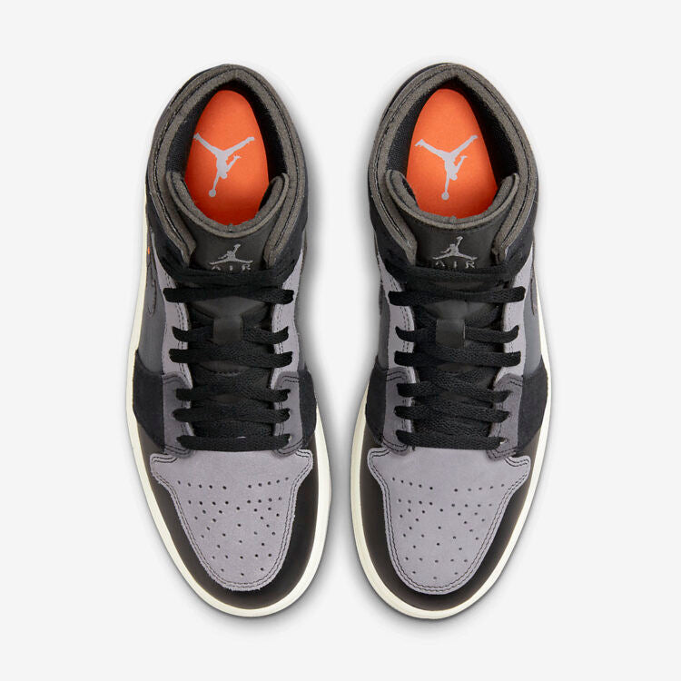 Men's Air Jordan 1 Mid 'Black' Shoes